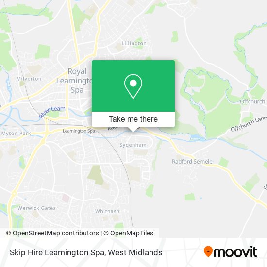 Skip Hire Leamington Spa map