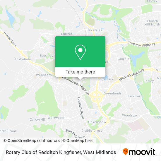 Rotary Club of Redditch Kingfisher map
