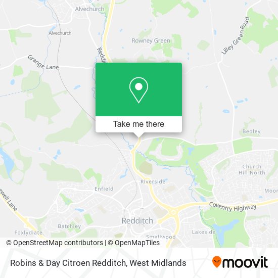 Robins & Day Citroen Redditch map