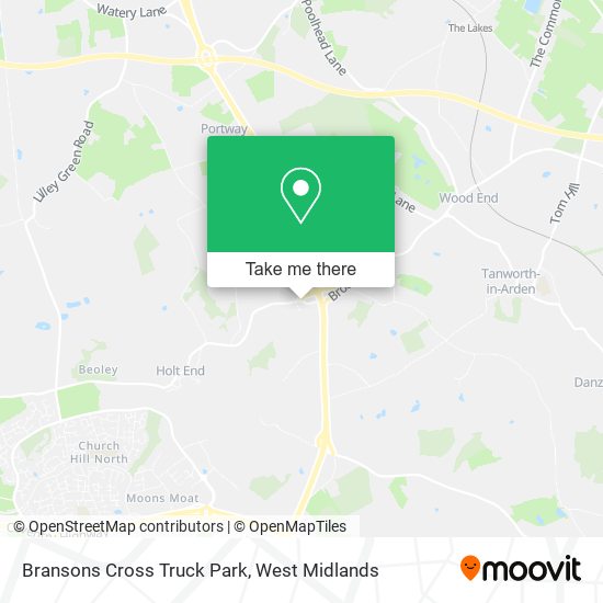 Bransons Cross Truck Park map