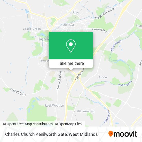 Charles Church Kenilworth Gate map