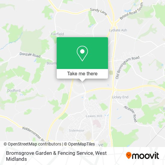 Bromsgrove Garden & Fencing Service map
