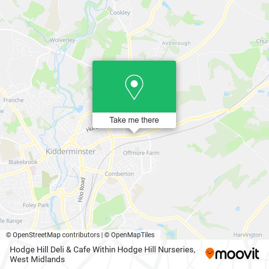 Hodge Hill Deli & Cafe Within Hodge Hill Nurseries map