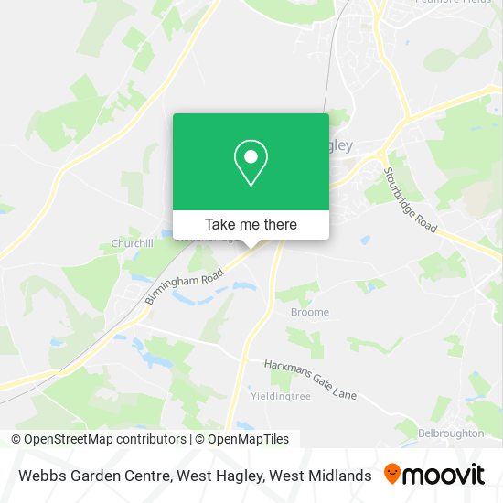 Webbs Garden Centre, West Hagley map