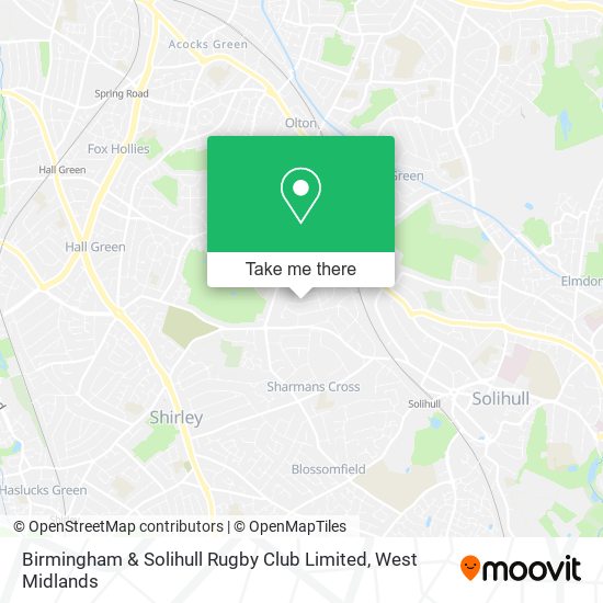 Birmingham & Solihull Rugby Club Limited map