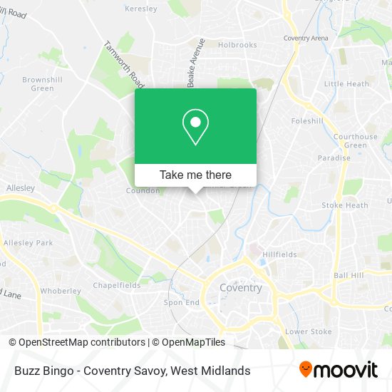 Buzz Bingo - Coventry Savoy map