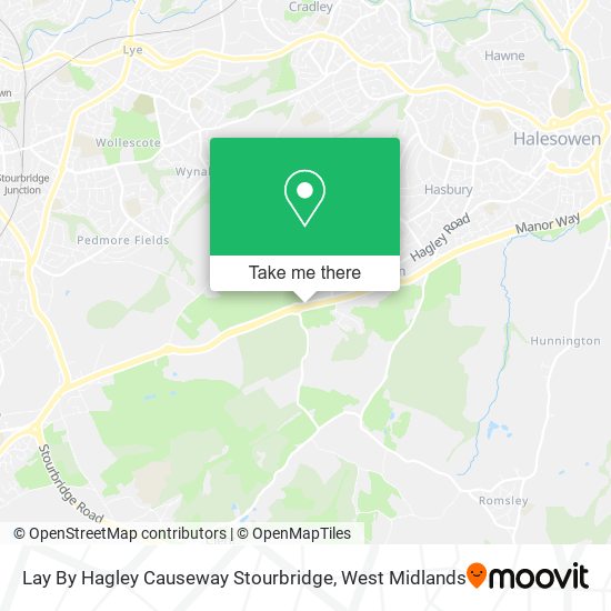 Lay By Hagley Causeway Stourbridge map