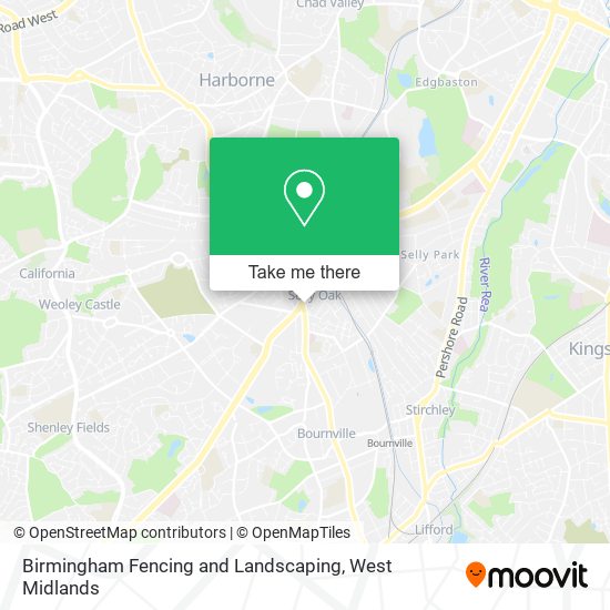 Birmingham Fencing and Landscaping map