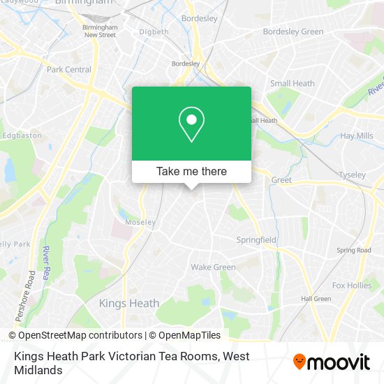 Kings Heath Park Victorian Tea Rooms map