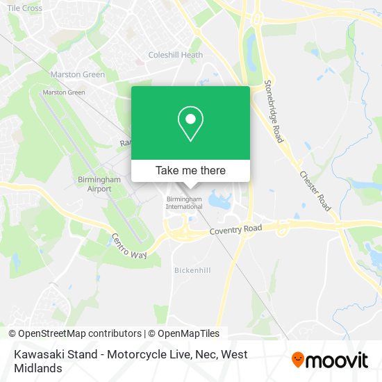 Kawasaki Stand - Motorcycle Live, Nec map