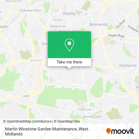 Martin Winstone Garden Maintenance map