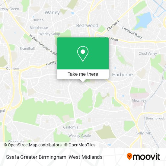 Ssafa Greater Birmingham map
