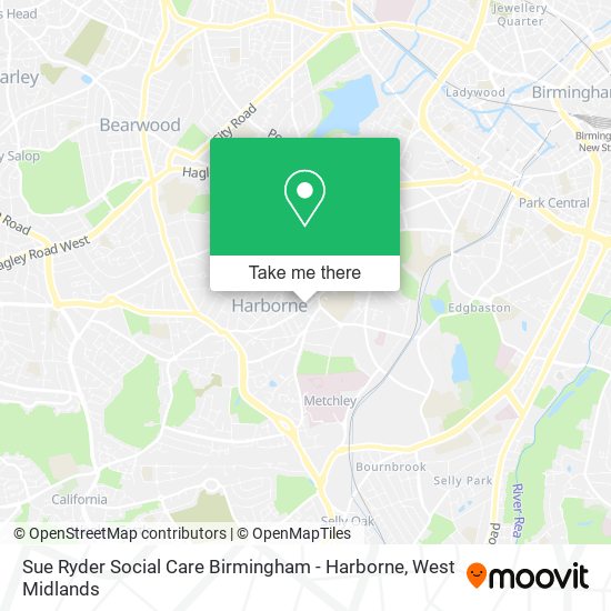 Sue Ryder Social Care Birmingham - Harborne map