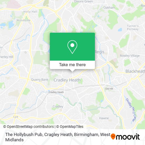 The Hollybush Pub, Cragley Heath, Birmingham map
