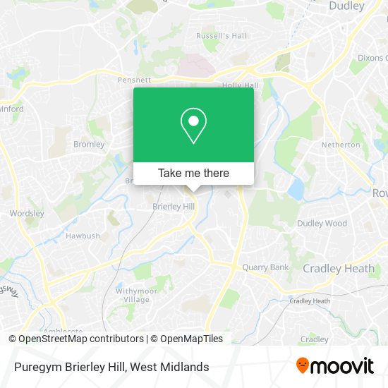 Puregym Brierley Hill map