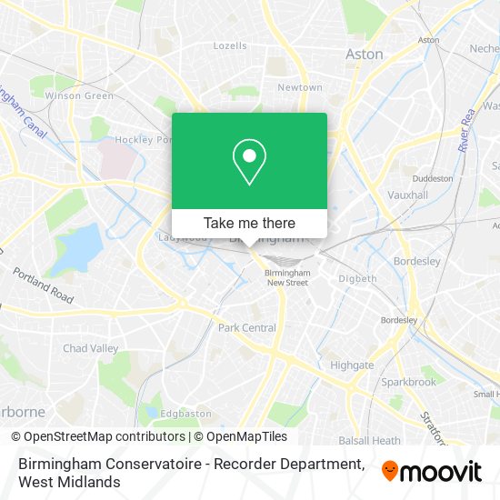 Birmingham Conservatoire - Recorder Department map
