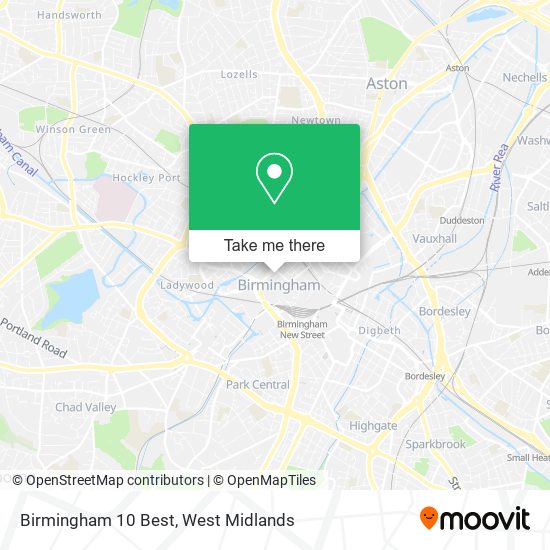 Birmingham 10 Best map
