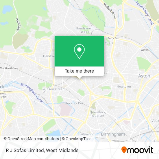 R J Sofas Limited map