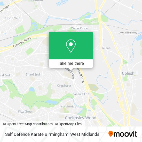 Self Defence Karate Birmingham map