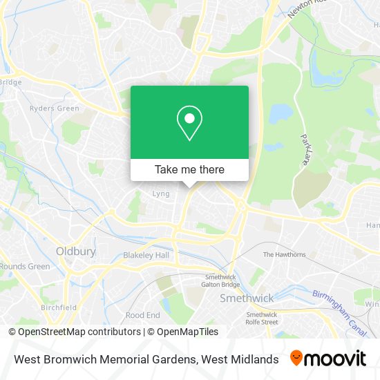 West Bromwich Memorial Gardens map