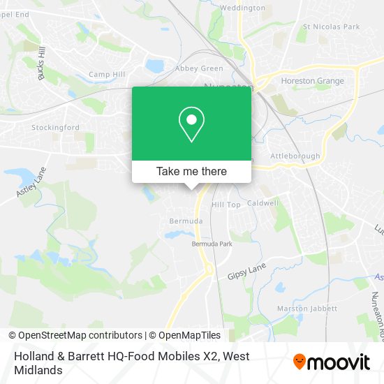 Holland & Barrett HQ-Food Mobiles X2 map