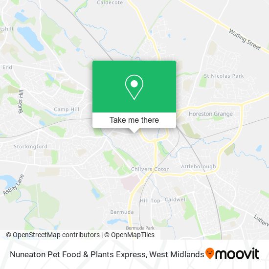 Nuneaton Pet Food & Plants Express map