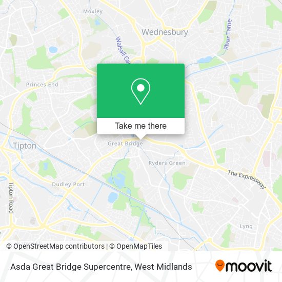 Asda Great Bridge Supercentre map