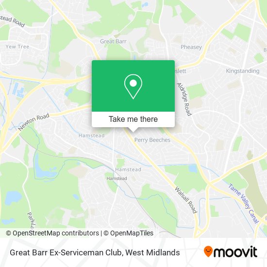 Great Barr Ex-Serviceman Club map