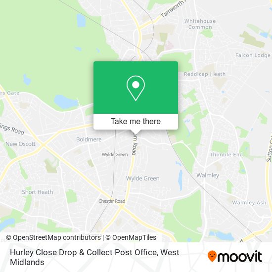 Hurley Close Drop & Collect Post Office map