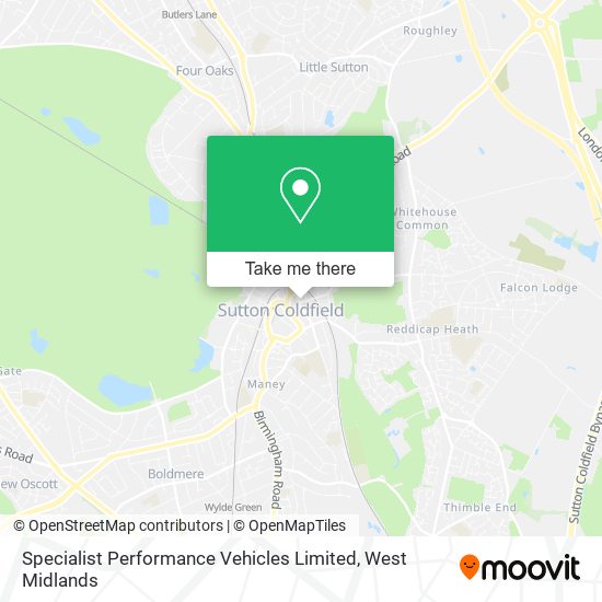 Specialist Performance Vehicles Limited map
