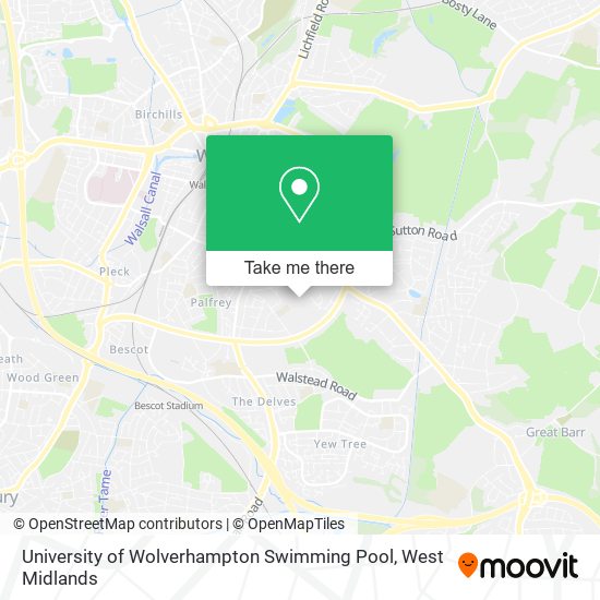 University of Wolverhampton Swimming Pool map