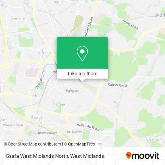 Ssafa West Midlands North map