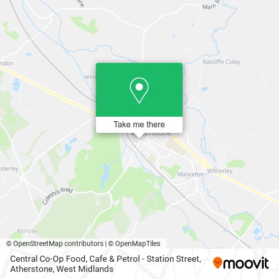 Central Co-Op Food, Cafe & Petrol - Station Street, Atherstone map