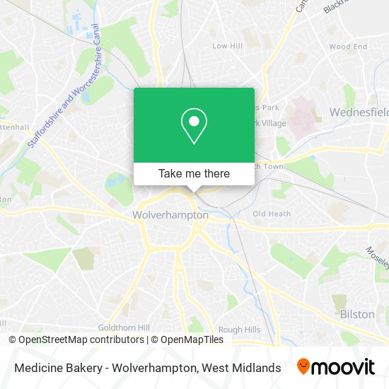 Medicine Bakery - Wolverhampton map