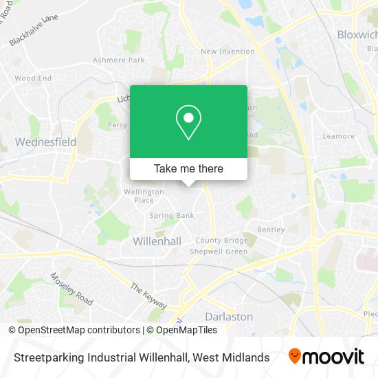 Streetparking Industrial Willenhall map