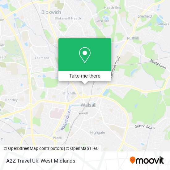 A2Z Travel Uk map