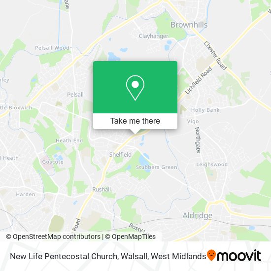 New Life Pentecostal Church, Walsall map