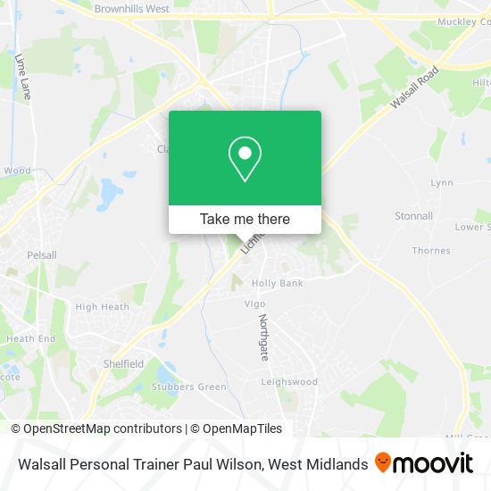 Walsall Personal Trainer Paul Wilson map