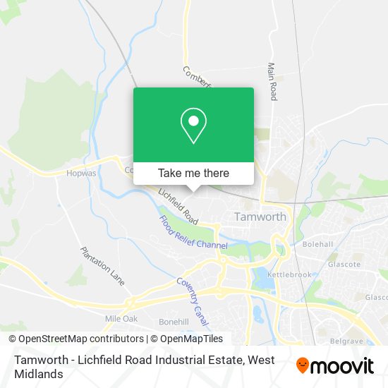 Tamworth - Lichfield Road Industrial Estate map