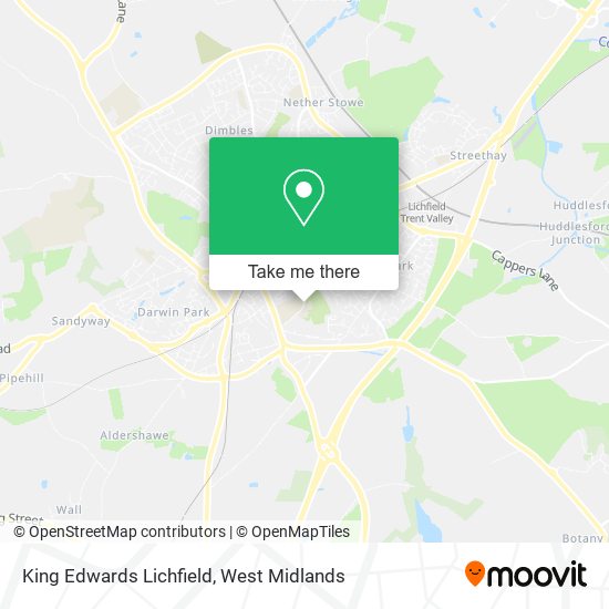 King Edwards Lichfield map