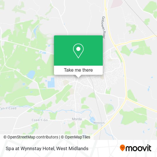 Spa at Wynnstay Hotel map