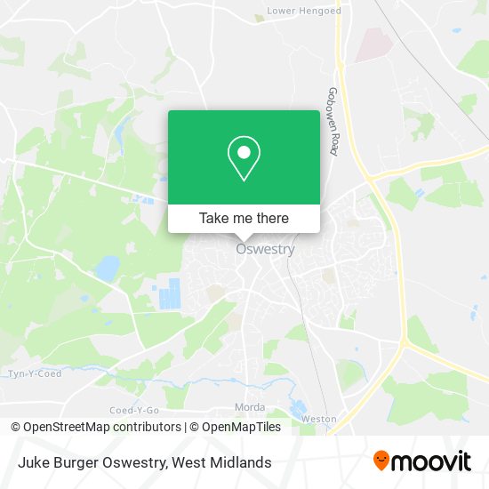 Juke Burger Oswestry map