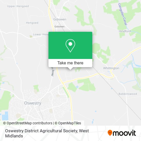 Oswestry District Agricultural Society map