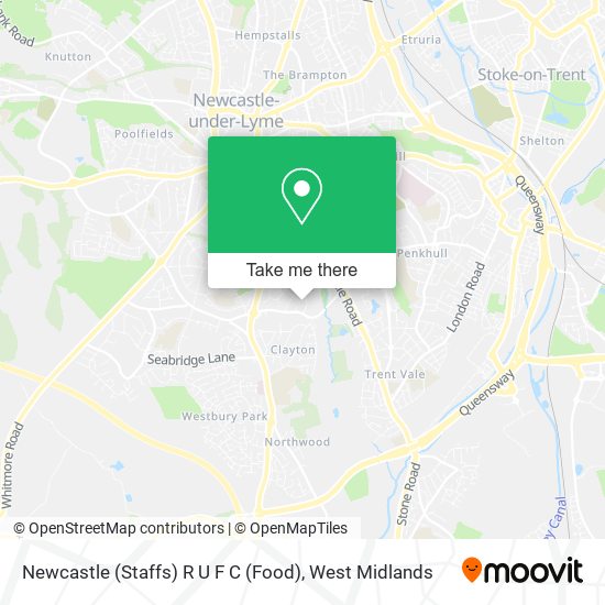 Newcastle (Staffs) R U F C (Food) map