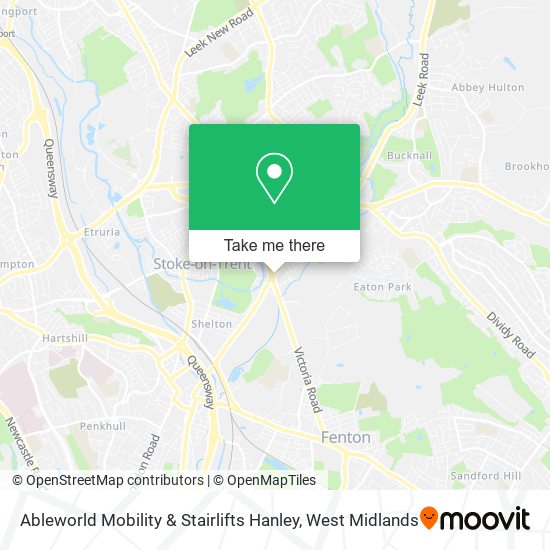 Ableworld Mobility & Stairlifts Hanley map