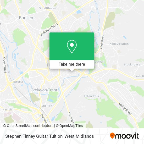 Stephen Finney Guitar Tuition map