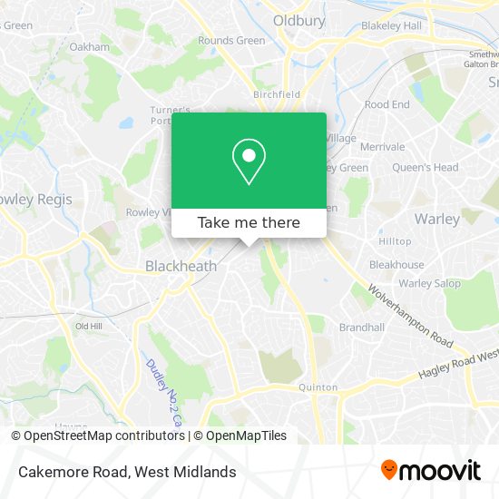 Cakemore Road map