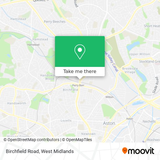 Birchfield Road map