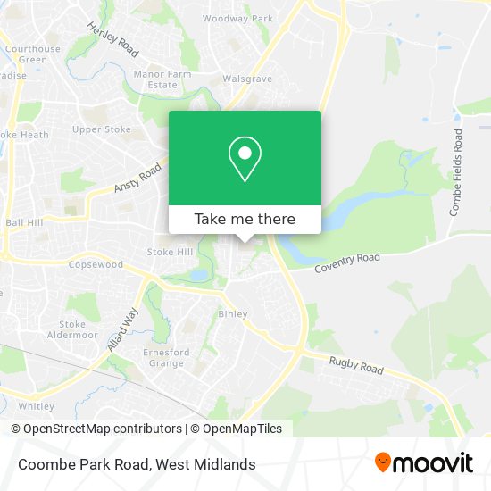 Coombe Park Road map