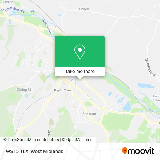How to Get to WS15 1LX in Brereton And Ravenhill by Bus or Train?
